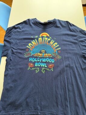 Joni Mitchell Hollywood Bowl Graphic Tee - Navy